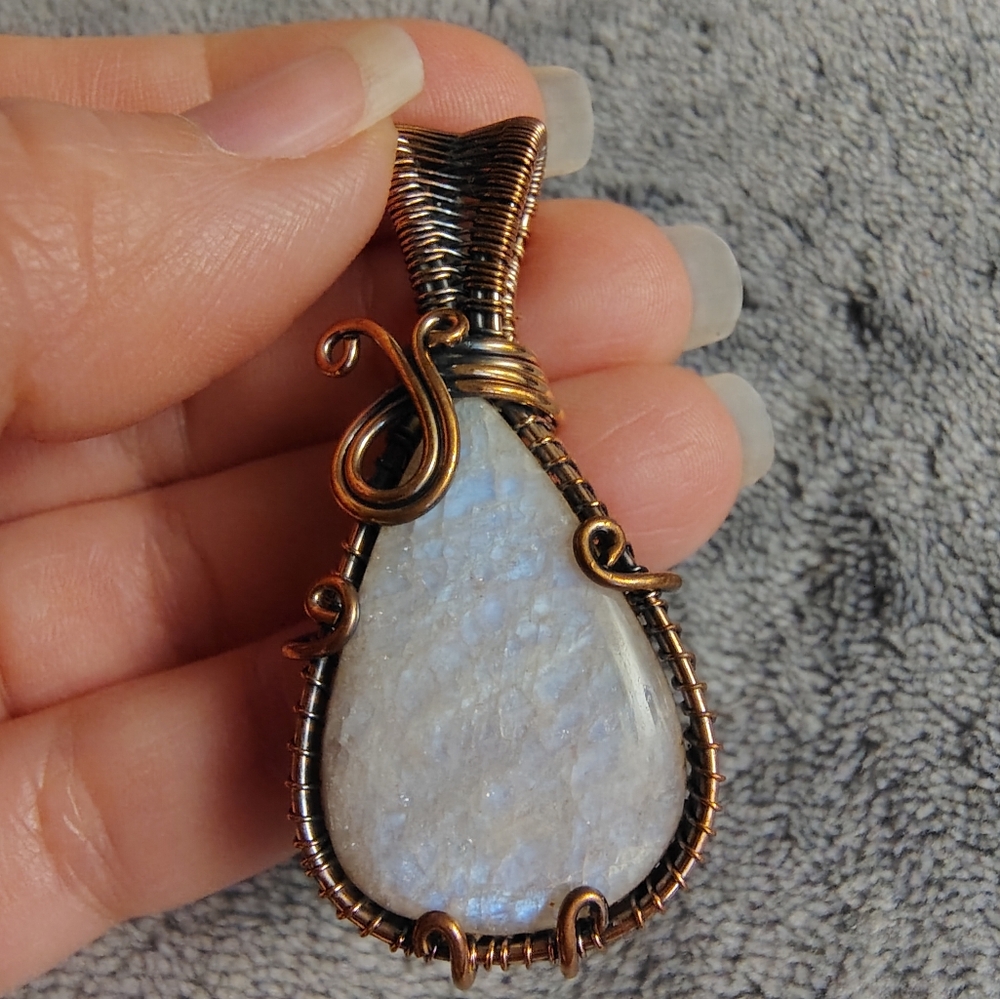 Moonstone Wire Wrapped Pendant